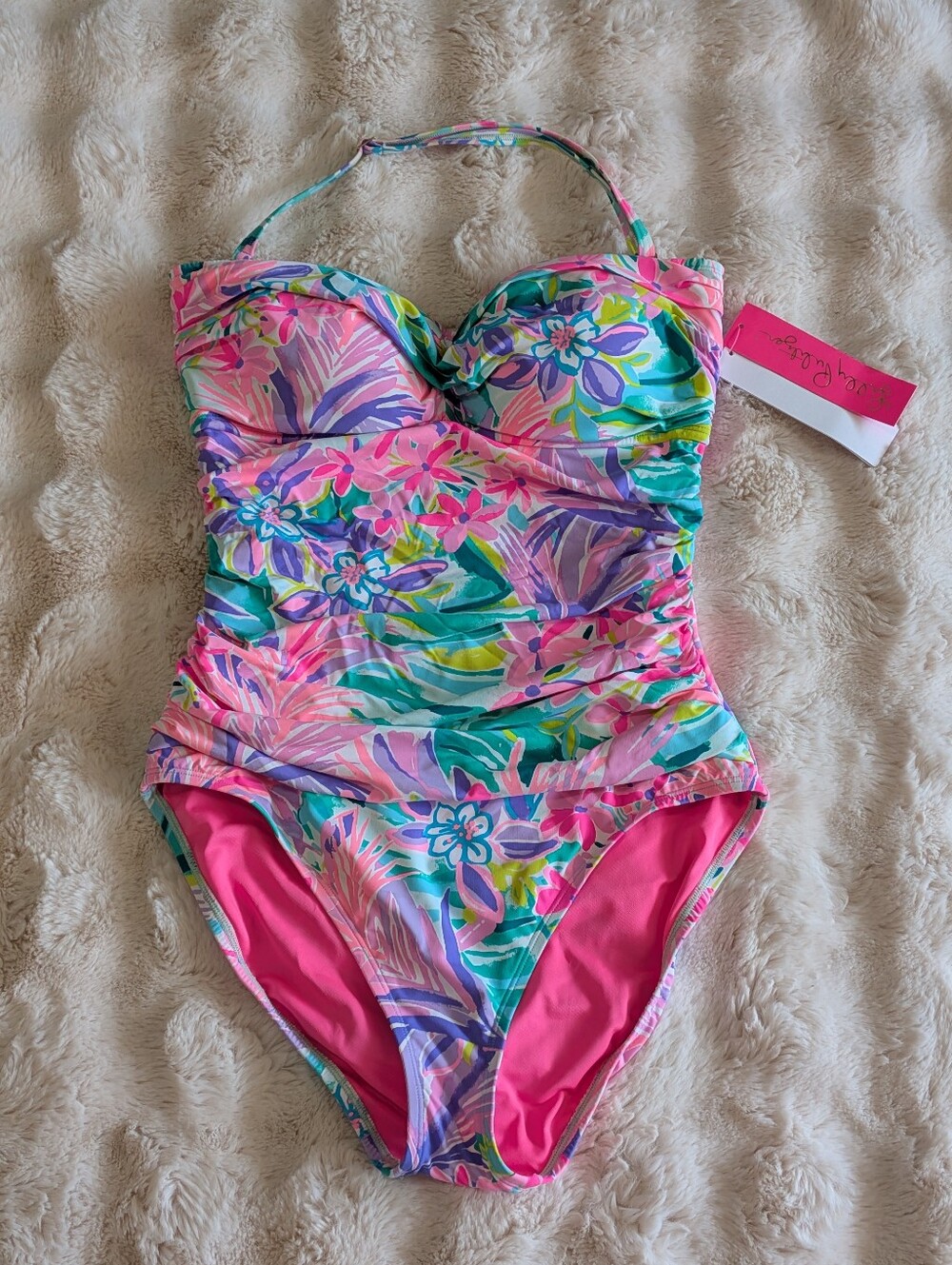 Lilly Pulitzer NWT One-Piece Swimsuit in Multi It Was All A Dream Size 10